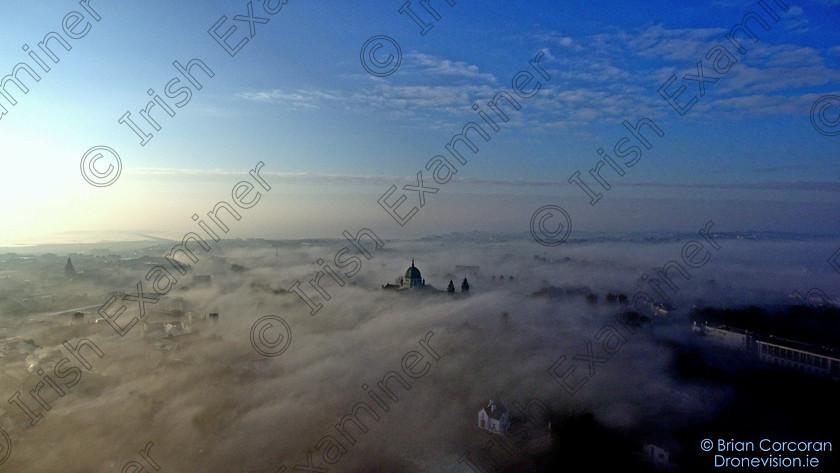 Cathedrial 
 Mystical Fog Flows over Galway City on a Calm Sunday Morning in January 2017 as a Beautiful Sunrise takes place on the Bay, the Cathedral peeks out to take a look. Picture : Brian Corcoran