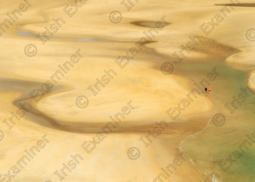 Barleycove 
 A birds eye view of the beach at Barley Cove Cork a couple having a stroll along the sand September 2015.
Picture Vivien Buckley