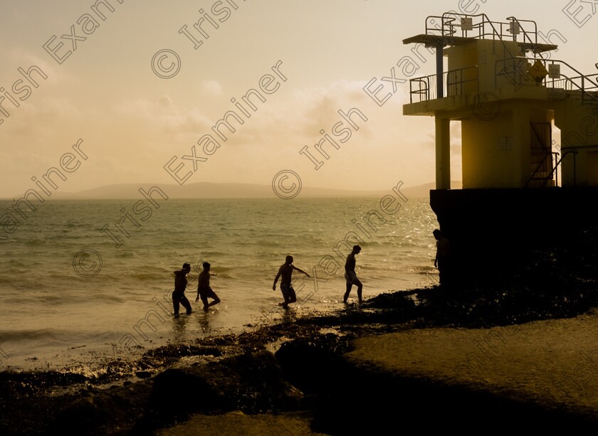 2000 0712 00590100 
 Braving the cold one Autumn evening at Black Rock