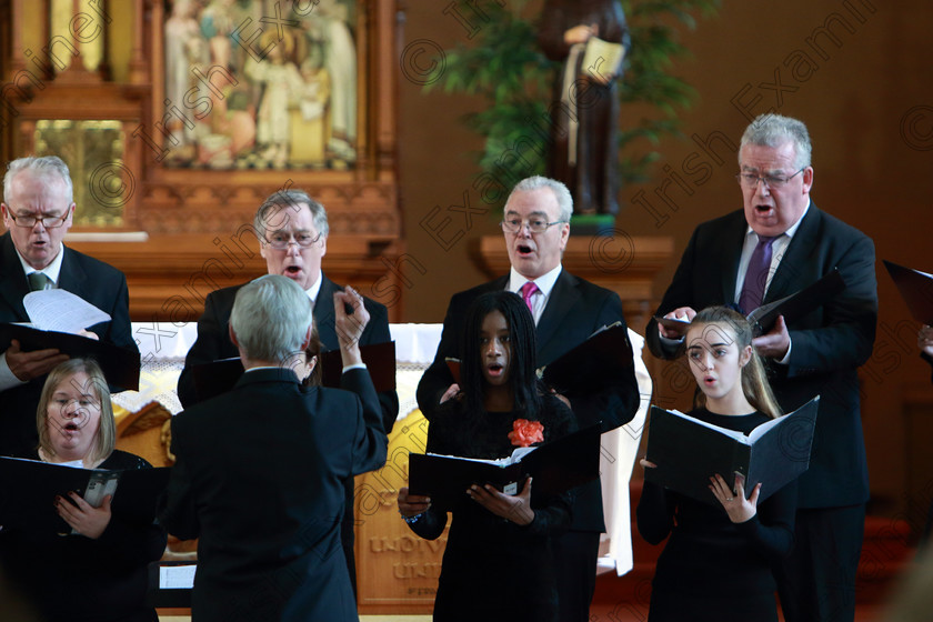 Feis0302109Sun23 
 20~23
Castlemartyr Choir singing “Dixit Maria” Conducted by Tomás O Tuama.

Class: 76: “The Wm. Egan Perpetual Cup” Adult Sacred Choral Group or Choir Two settings of Sacred Words.

Feis Maitiú 93rd Festival held in Fr. Matthew Hall. EEjob 03/02/2019. Picture: Gerard Bonus.