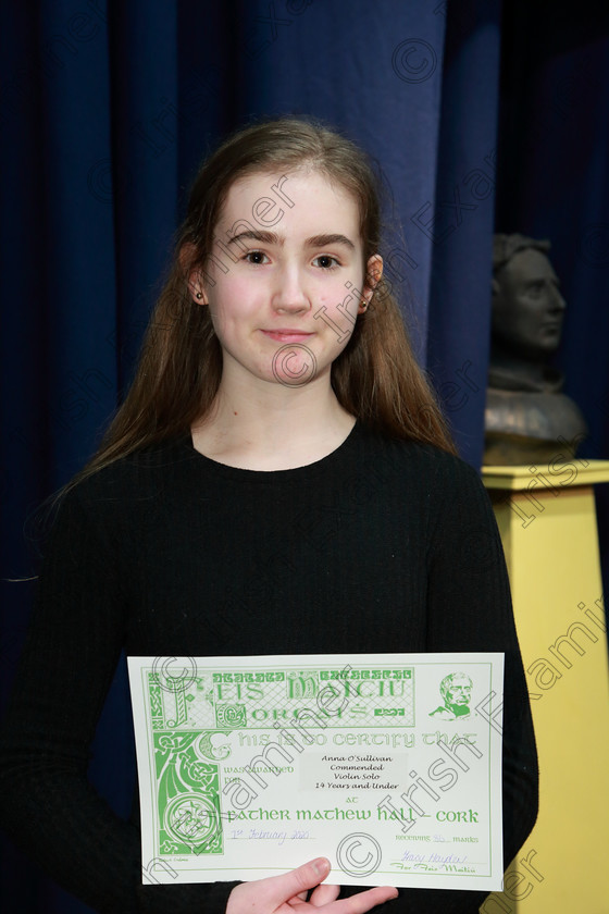 Feis01022020Sat52 
 52
Commended Anna O’Sullivan from Ballincollig.

Class:239: Volin Solo 14 Years and Under Schumann – Zart und mit Ausdruck No.1 from ‘Fantasiestücke’ Feis20: Feis Maitiú festival held in Fr. Mathew Hall: EEjob: 01/02/2020: Picture: Ger Bonus.