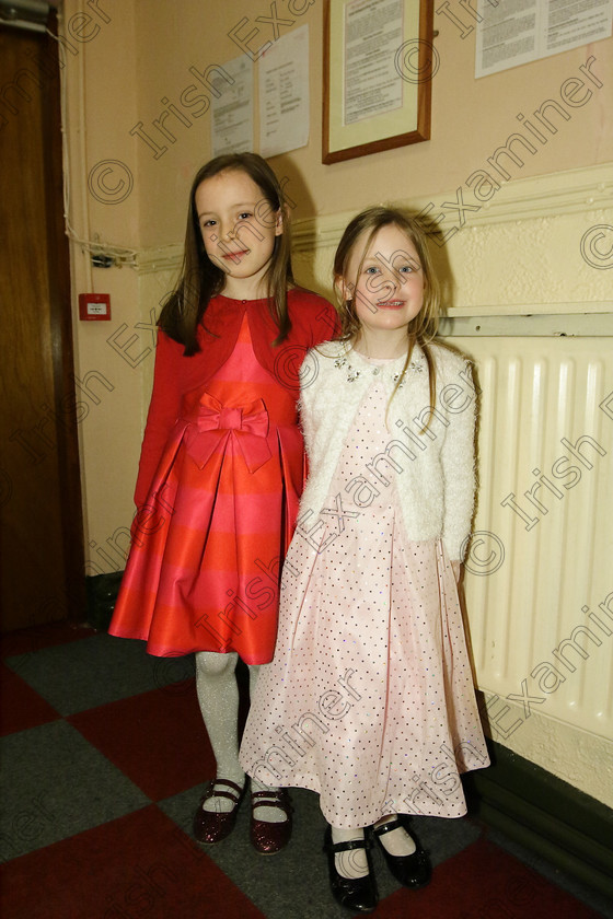 Feis27032018Tue06 
 6
Performers Meadhbh Riordan and Eliza Finn from Mitchelstown.
 Singing Class: 55: Girls Solo Singing 9 Years and Under Feis Maitiú 92nd Festival held in Fr. Mathew Hall. EEjob 27/03/2018 Picture: Gerard Bonus