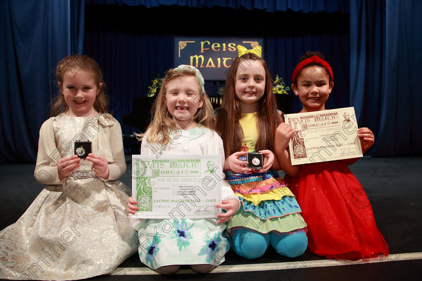 Feis26022019Tue17 
 17
Silver Medallist Emily Lynch from Glanmire; Commended Ellie Kennedy from Ballincollig; Bronze Medallist Layla Rose O’Shea from Glanmire and 3rd place Deirdre Sophia Considine from Glanmire.

Class: 56: 7 Years and Under arr. Herbert Hughes –Little Boats (Boosey and Hawkes 20th Century Collection).

Feis Maitiú 93rd Festival held in Fr. Mathew Hall. EEjob 26/02/2019. Picture: Gerard Bonus