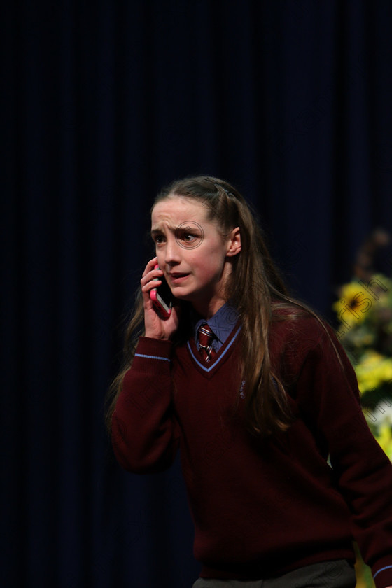 Feis20022018Tue71 
 71~72
Eva Roset performing “A Zit on my face”.
 Speech and Drama Class: 326: “The James O’Donovan Memorial Perpetual Cup” “Year sand Dramatic Solo 14 Section 2 Under Feis Maitiú 92nd Festival held in Fr. Mathew Hall. EEjob 20/02/2018 Picture: Gerard Bonus.