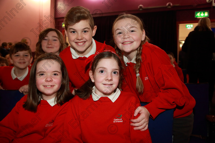 Feis28022019Thu34 
 34
Caoimhe Ní Loingsigh, Frankie Twomey, Matthew O’Donoghue and Eimear O’Rourke from Gaelscoil Uí Drisceoil Glanmire.

Class: 85: The Soroptimist International (Cork) Perpetual Trophy and Bursary”
Bursary Value €130 Unison or Part Choirs 13 Years and Under Two contrasting folk songs.

Feis Maitiú 93rd Festival held in Fr. Mathew Hall. EEjob 28/02/2019. Picture: Gerard Bonus