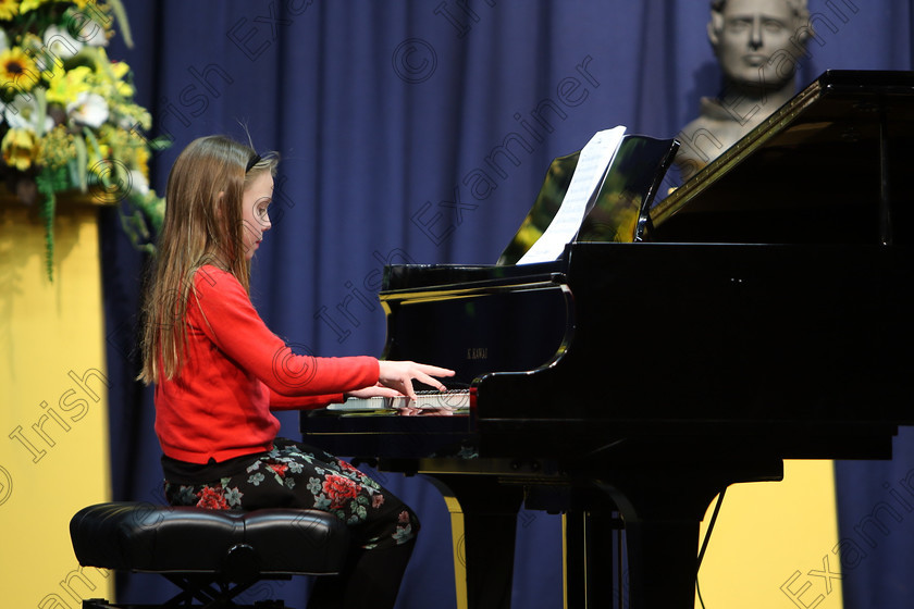 Feis02022018Fri01 
 1
Chloe Hedderman performing.
 Instrumental Music Class: 187: Piano Solo 9 Years and Under –Confined Feis Maitiú 92nd Festival held in Fr. Matthew Hall. EEjob 02/02/2018 Picture: Gerard Bonus.