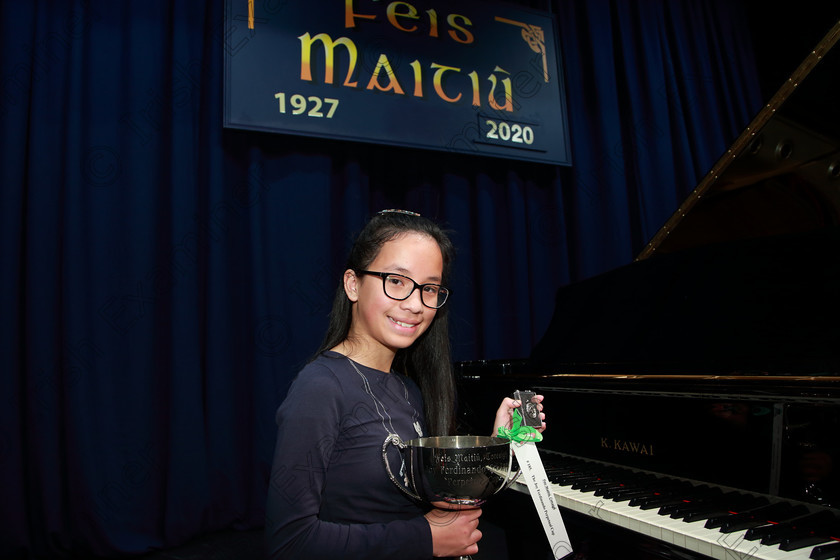 Feis31012020Fri52 
 52 53
Silver medallist and Cup winner; Sophieanne Lhostis from Douglas played, Minuet in A by Beethoven

Class: 185: “The Joy Ferdinando Perpetual Cup” Piano Solo 13 Years and Under 
Feis20: Feis Maitiú festival held in Fr. Mathew Hall: EEjob: 31/01/2020: Picture: Ger Bonus.