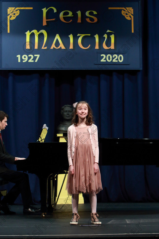 Feis07022020Fri15 
 15
Charlotte Herlihy from Ballinhassig performing.

Class:54: Vocal Girls Solo Singing 11 Years and Under

Feis20: Feis Maitiú festival held in Father Mathew Hall: EEjob: 07/02/2020: Picture: Ger Bonus.