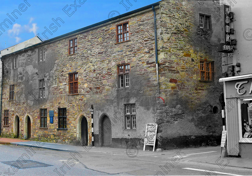 EOHNowThenYoughal26-old-hires 
 Voiew of the old alms house at Youghal, Co. Cork in 1971 Ref. 640P-282 old black and white