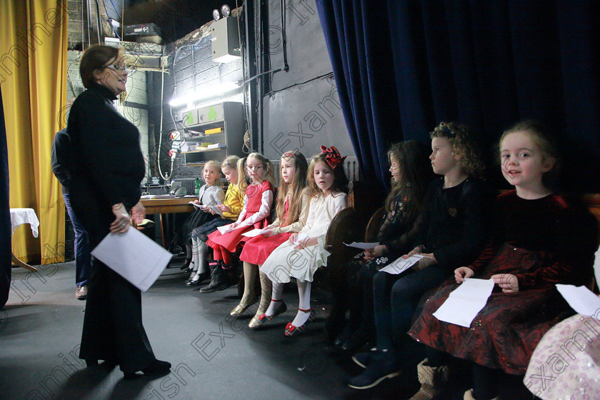 Feis24022018Sat32 
 32
Stage hand Edel Burke explaining where to stand on the stage to the second set of performers.
 Speech and Drama Class: 369: Solo Verse Speaking Girls 6 Years and Under Section 3 Feis Maitiú 92nd Festival held in Fr. Mathew Hall. EEjob 24/02/2018 Picture: Gerard Bonus.