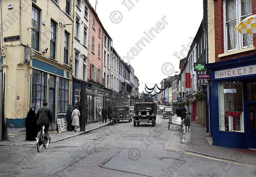 bandon-8-mix-hires 
 Now and Than Bandon.......South Main Street, Bandon, Co. Cork in 1932. Ref. 63C Old black and white towns