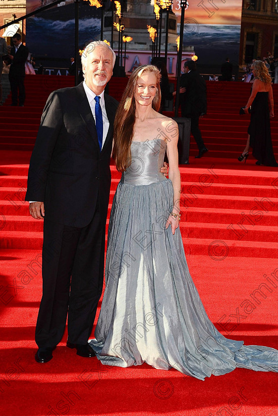 SHOWBIZ Titanic 174405 
 James Cameron and wife Suzy arrive for the World Premiere of Titanic 3D at the Royal Albert Hall, London. PRESS ASSOCIATION Photo. Picture date: Tuesday March 27, 2012. Photo credit should read: Ian West/PA Wire