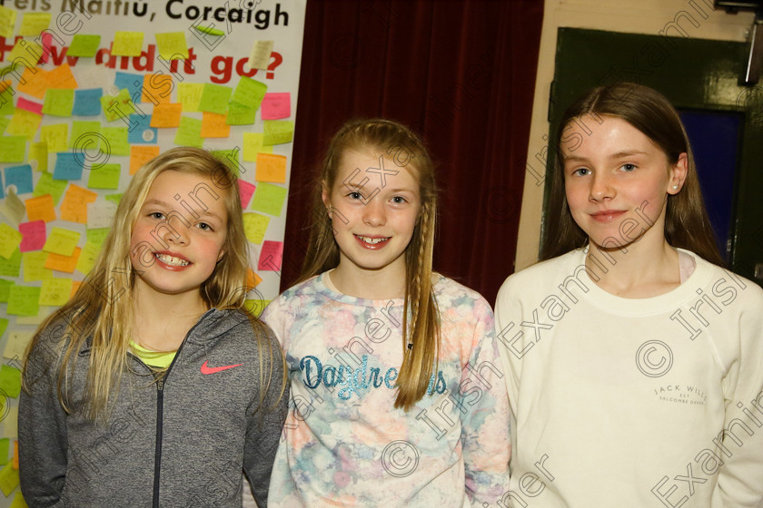 Feis24032018Sat03 
 3
Performers Ruby and Ella Lehane and Daire Healy from Rochestown.
 Speech and Drama Class: 363: Solo Verse Speaking Girls 12 Years and Under Section 2 Feis Maitiú 92nd Festival held in Fr. Mathew Hall. EEjob 24/03/2018 Picture: Gerard Bonus