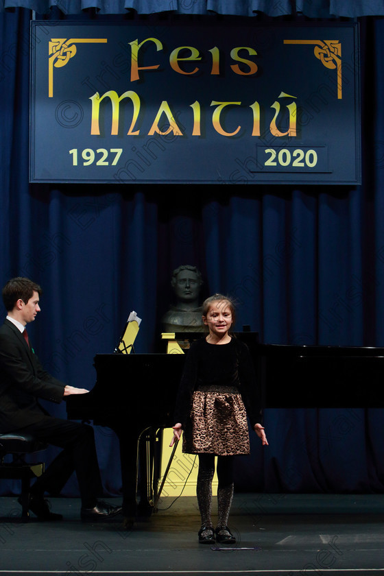 Feis07022020Fri03 
 3
Amellie Thomas from Ballincollig performing.

Class:54: Vocal Girls Solo Singing 11 Years and Under

Feis20: Feis Maitiú festival held in Father Mathew Hall: EEjob: 07/02/2020: Picture: Ger Bonus.