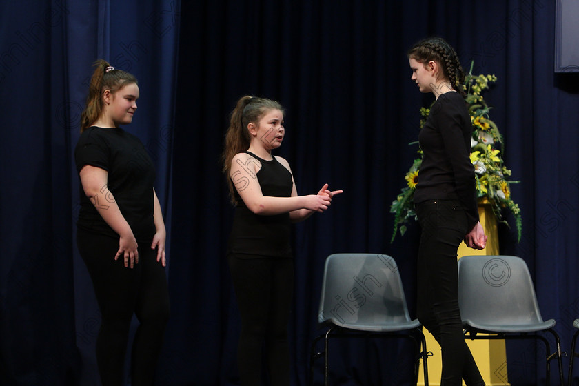 Feis26022018Mon15 
 15~16
Mulcahy Group performing “Lost in the Woods”.
 Speech and Drama Class: 363: Group Improvisation 13 Years and Under Feis Maitiú 92nd Festival held in Fr. Mathew Hall. EEjob 26/02/2018 Picture: Gerard Bonus.