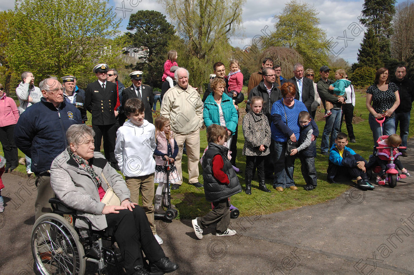 RM Titanic-4101501 
 Members of the public, Naval Service and Cork Titanic Society at the official unveiling of the Titanic memorial stone monument in Fitzgerald's Park. 
Picture: Richard Mills