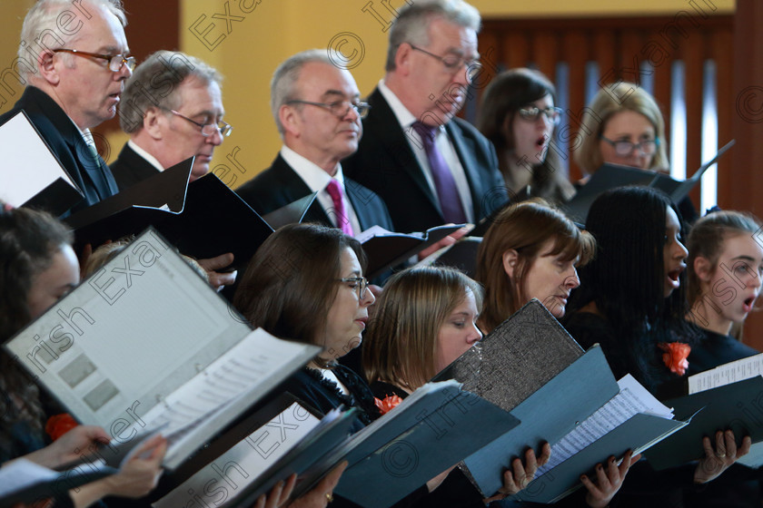 Feis0302109Sun20 
 20~23
Castlemartyr Choir singing “Dixit Maria” Conducted by Tomás O Tuama.

Class: 76: “The Wm. Egan Perpetual Cup” Adult Sacred Choral Group or Choir Two settings of Sacred Words.

Feis Maitiú 93rd Festival held in Fr. Matthew Hall. EEjob 03/02/2019. Picture: Gerard Bonus.