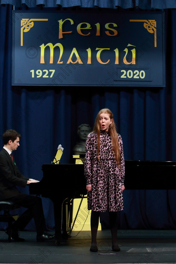 Feis07022020Fri23 
 23
Third Place for Ava Weldon from Killarney performing.

Class:54: Vocal Girls Solo Singing 11 Years and Under

Feis20: Feis Maitiú festival held in Father Mathew Hall: EEjob: 07/02/2020: Picture: Ger Bonus.