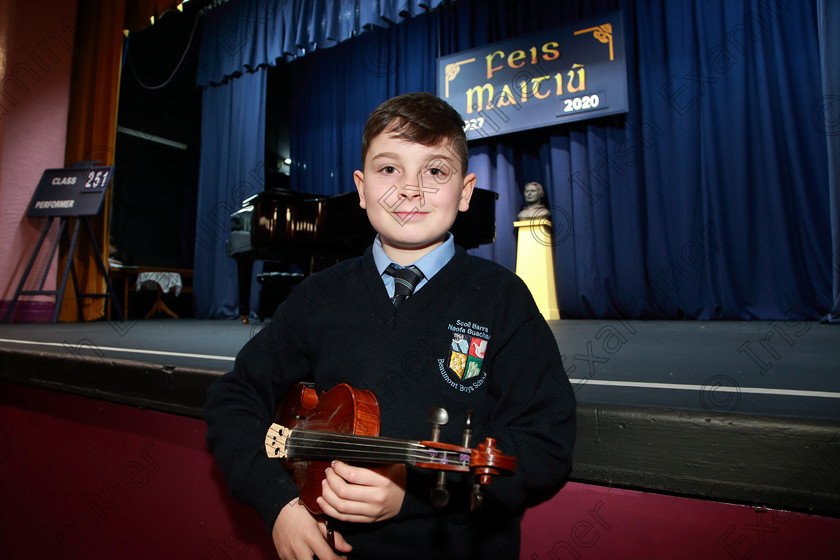 Feis30012020Thurs47 
 47
Performer Lughaidh Gannon from Blackrock.

Class: 240: Violin Solo 12 Years and Under Chanson de Matin 
Feis20: Feis Maitiú festival held in Fr. Mathew Hall: EEjob: 30/01/2020: Picture: Ger Bonus.