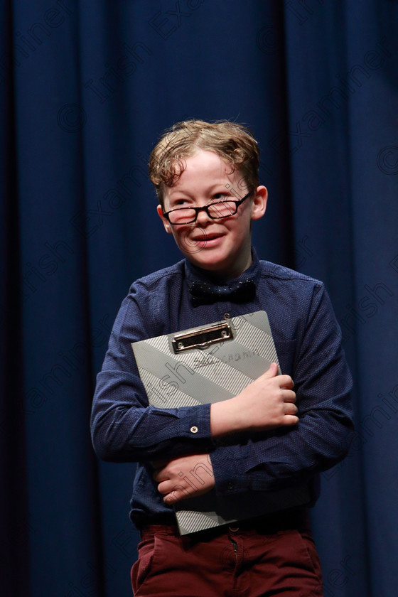 Feis06032020Fri37 
 36~37
Oscar McMahon from Ballincollig performing Bullied, Bungled and Botched.

Class:328: “The Fr. Nessan Shaw Memorial Perpetual Cup” Dramatic Solo 10 Years and Under

Feis20: Feis Maitiú festival held in Father Mathew Hall: EEjob: 06/03/2020: Picture: Ger Bonus.