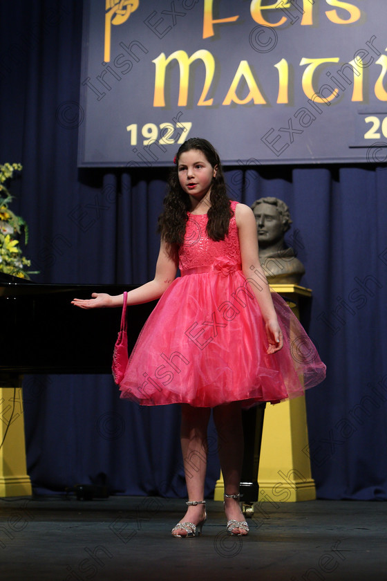 Feis07032018Wed03 
 3
Clodagh O’Sullivan performing “Popular” from Wicked.
 Singing and School Choirs Class: 113: “The Edna McBirney Memorial Perpetual Award” Solo Action Song 12 Years and Under Section 3 Feis Maitiú 92nd Festival held in Fr. Mathew Hall. EEjob 06/03/2018 Picture: Gerard Bonus.