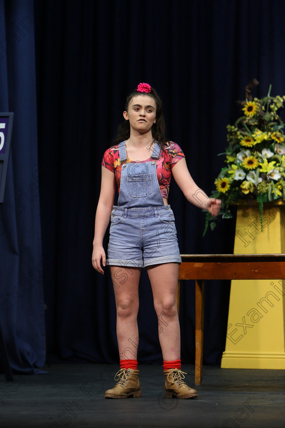 Feis26022018Mon60 
 59~60
Katie Gallagher performed “I’m a Virgin”.
 Speech and Drama Class: 325: “The Kilbrogan Perpetual Cup” and “Musgrave Ltd. Bursary” Bursary Value €130 Dramatic Solo 17 Years and Under Feis Maitiú 92nd Festival held in Fr. Mathew Hall. EEjob 26/02/2018 Picture: Gerard Bonus.