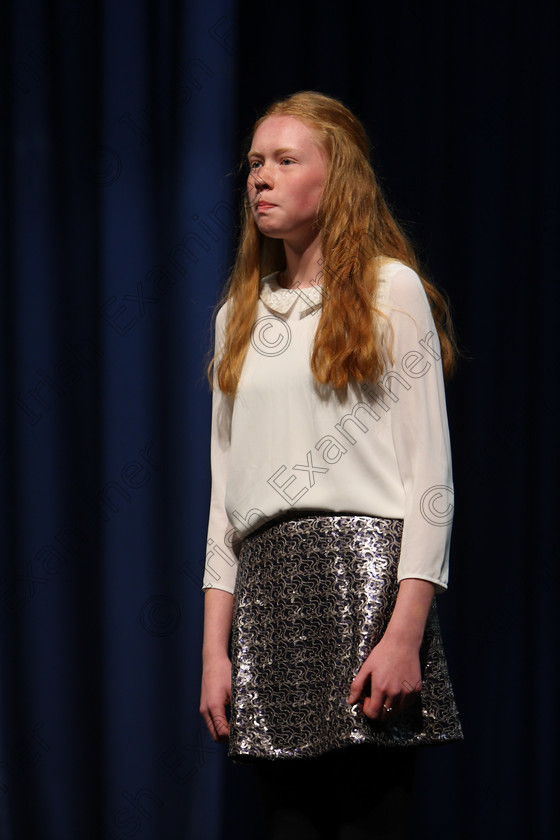 Feis22022018Thu15 
 15
Faye Hannigan performing.
 Speech and Drama Classes: 363: Solo Verse Speaking Girls 12 Years and Under –Section 1
Feis Maitiú 92nd Festival held in Fr. Mathew Hall. EEjob 22/02/2018 Picture: Gerard Bonus.