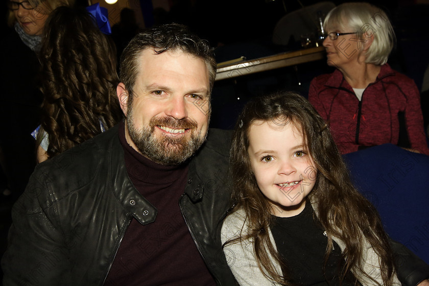 Feis27032018Tue20 
 20
Ava Ryan from Glanmire with her dad Michael.
 Singing Class: 56: 7 Years and Under Crawley The Penguin Dance Feis Maitiú 92nd Festival held in Fr. Mathew Hall. EEjob 27/03/2018 Picture: Gerard Bonus