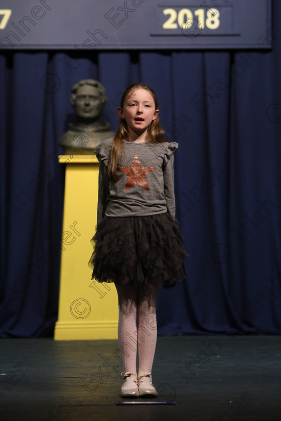 Feis25032018Sun52 
 52
Performer Allison Tessier from Frankfield reciting her poem 
 Speech and Drama Class: 366: Solo Verse Speaking Girls 9 Years and Under Section 5 Feis Maitiú 92nd Festival held in Fr. Mathew Hall. EEjob 25/03/2018 Picture: Gerard Bonus