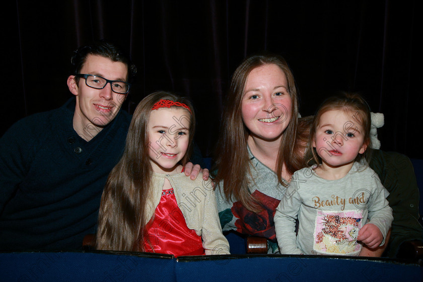 Feis24022018Sat19 
 19
Performer Kayla Rose O’Riordan from Douglas with her parents Lisa and David and sister Alia.
 Speech and Drama Class: 369: Solo Verse Speaking Girls 6 Years and Under Section 3 Feis Maitiú 92nd Festival held in Fr. Mathew Hall. EEjob 24/02/2018 Picture: Gerard Bonus.