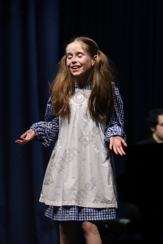 Feis27022018Tue12 
 11~13
Emma Kirby performing “Maybe” from Annie.
 Singing and School Choirs Class: 114: “The Altrusa Club of Cork Perpetual Trophy” Solo Action Song 10 Years and Under Section 1; Feis Maitiú 92nd Festival held in Fr. Mathew Hall. EEjob 27/02/2018 Picture: Gerard Bonus.