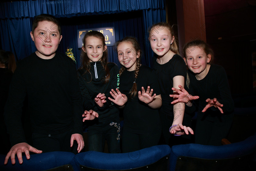 Feis26022018Mon29 
 29
Montfort College Group 1; Jack Keane, Sarah Burns, Mia Kelly-Morish, Katelyn Buckley and Gráinne Finn.
 Speech and Drama Class: 363: Group Improvisation 13 Years and Under Feis Maitiú 92nd Festival held in Fr. Mathew Hall. EEjob 26/02/2018 Picture: Gerard Bonus.