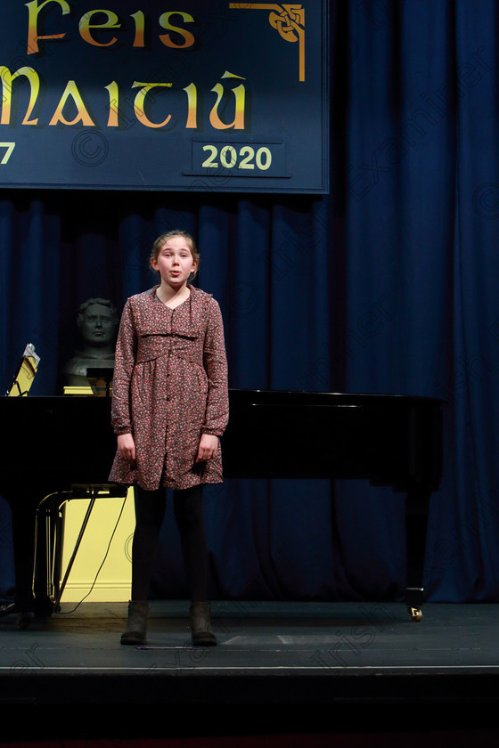 Feis07022020Fri05 
 5
Katie Fitzpatrick from Waterford performing.

Class:54: Vocal Girls Solo Singing 11 Years and Under

Feis20: Feis Maitiú festival held in Father Mathew Hall: EEjob: 07/02/2020: Picture: Ger Bonus.