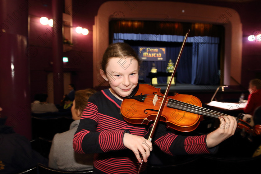 Feis01022019Fri46 
 46
Performer Grace Cotter from Mullingar

Class: 259: Viola Solo 12 Years and Under (a) Joplin – Bethana, from Joplin Rags for Viola & Piano (Spartan SP526) (b) Contrasting piece not to exceed 3 minutes.

Feis Maitiú 93rd Festival held in Fr. Matthew Hall. EEjob 01/02/2019. Picture: Gerard Bonus