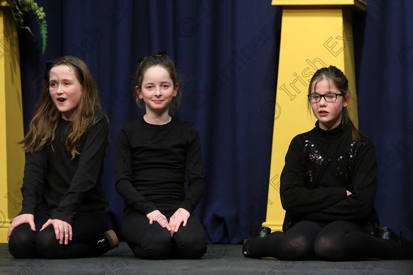 Feis26022018Mon25 
 25~26
A. Palmer Group 2 performing “Up, Up, and Away”.
 Speech and Drama Class: 363: Group Improvisation 13 Years and Under Feis Maitiú 92nd Festival held in Fr. Mathew Hall. EEjob 26/02/2018 Picture: Gerard Bonus.