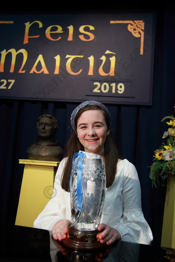 Feis10022019Sun28 
 28
Overall Trophy winner and Silver Medallist Faye Herlihy from Ballinhassig for her performance of “I Dreamed a Dream” Les Misérables.

Class: 112: The C.A.D.A. Perpetual Trophy” Solo Action Song 14 Years and Under –Section 2 An action song of own choice.

Feis Maitiú 93rd Festival held in Fr. Matthew Hall. EEjob 10/02/2019. Picture: Gerard Bonus