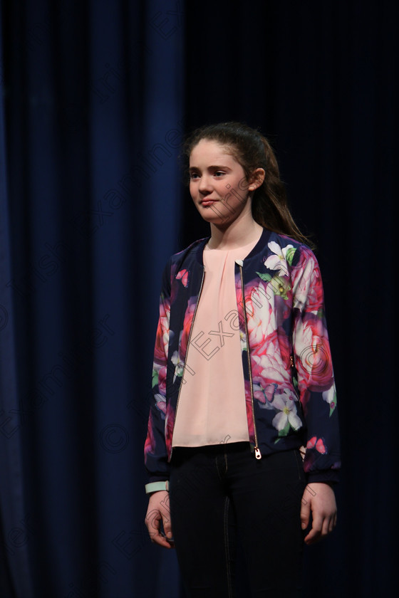 Feis22022018Thu04 
 4
Nessa Kingston performing.
 Speech and Drama Classes: 363: Solo Verse Speaking Girls 12 Years and Under –Section 1
Feis Maitiú 92nd Festival held in Fr. Mathew Hall. EEjob 22/02/2018 Picture: Gerard Bonus.