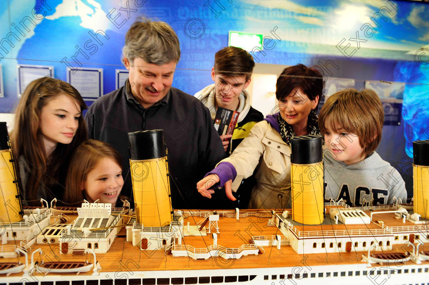 1385450 
 NEWS 16/02/2012 Mike and Bernadette Carrig, with their children, Ellie J, Megan, Jack and Stephen, from Askeaton, Co, Limerick, enjoying the Titanic Experience in Cobh, Co, Cork.
Picture Denis Scannell 
 Keywords: DENIS SCANNELL