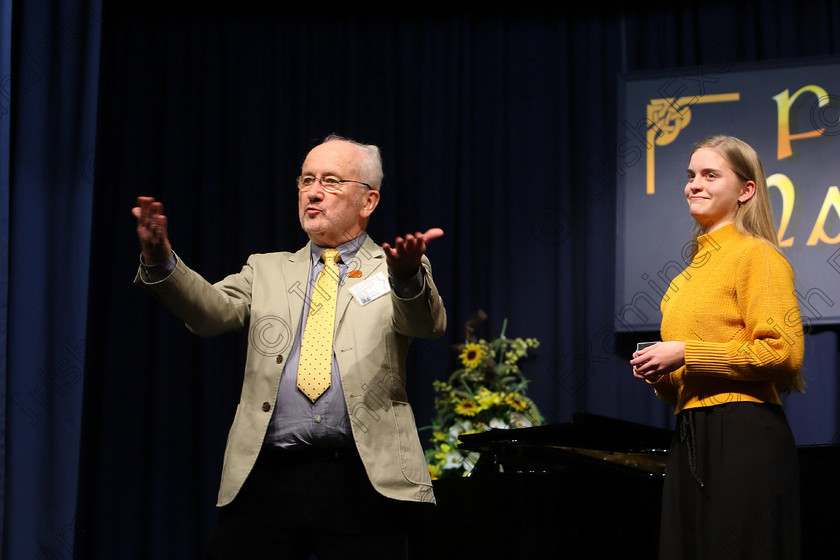 Feis09022018Fri57 
 57
Adjudicator Mr. Richard Deering encouraging the audience for a round of applause for Silver Medallist Holly Nagle from Douglas Road.
 Instrumental Music Class: 212: Woodwind Solo16 Years and Under Feis Maitiú 92nd Festival held in Fr. Mathew Hall. EEjob 09/02/2018 Picture: Gerard Bonus.