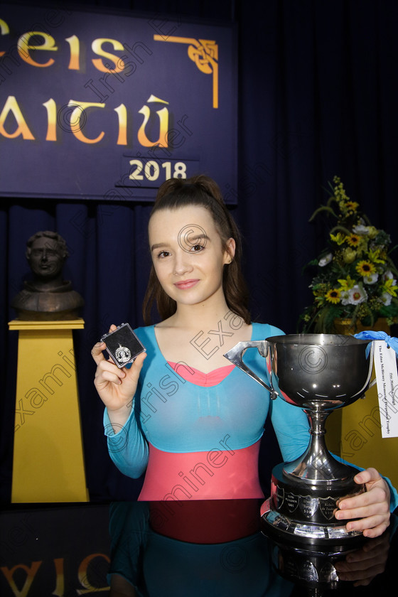 Feis27032018Tue76 
 75~76
Overall winner Abi Murphy from Douglas over Two Sections for her performance of “Nothing” from Chorus Line.
 Singing Class: 111: “The Edna McBirney Memorial Perpetual Cup” Solo Action Song 16 Years and Under Section 2 Feis Maitiú 92nd Festival held in Fr. Mathew Hall. EEjob 27/03/2018 Picture: Gerard Bonus