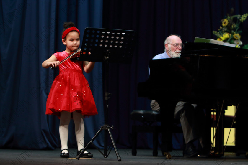 Feis0402109Mon23 
 22~23
3rd place Denise Sophia Considine performing set piece. Official accompanist, Colin Nicholls

Class: 242: Violin Solo 8 Years and Under (a) Carse–Petite Reverie (Classical Carse Bk.1) (b) Contrasting piece not to exceed 2 minutes.

Feis Maitiú 93rd Festival held in Fr. Matthew Hall. EEjob 04/02/2019. Picture: Gerard Bonus