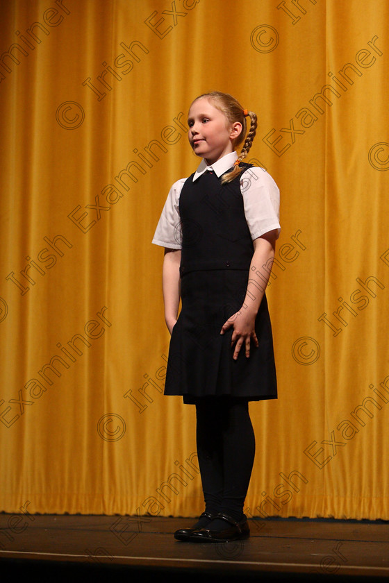 Feis16032018Fri32 
 32~33
Ella McCarthy giving a 3rd place performance of “Maddy Alone”.
 Speech and Drama Class: 328: “The Fr. Nessan Shaw Memorial Perpetual Cup” Dramatic Solo 10 Years and Under Section 3 Feis Maitiú 92nd Festival held in Fr. Mathew Hall. EEjob 16/03/2018 Picture: Gerard Bonus.