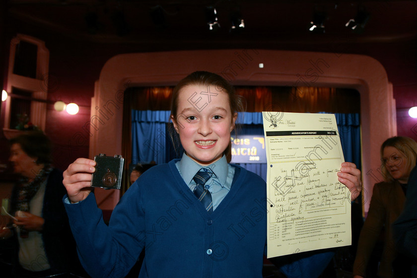 Feis12032018Mon47 
 47
Bronze Medallist Katie Olden from Douglas.
 Speech and Drama Class: 365: Solo Verse Speaking Girls 10 Years and Under Section 4 Feis Maitiú 92nd Festival held in Fr. Mathew Hall. EEjob 12/03/2018 Picture: Gerard Bonus