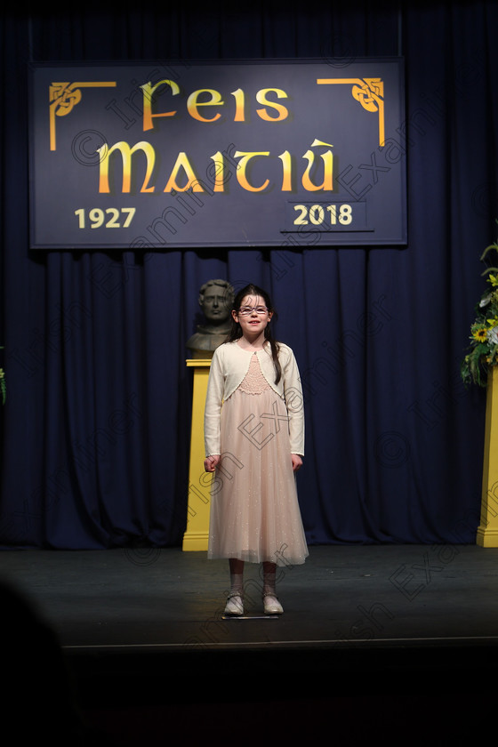 Feis12032018Mon17 
 17
Saoirse Twomey from Ballinhassig reciting her poem for a commended
 Speech and Drama Class: 365: Solo Verse Speaking Girls 10 Years and Under Section 4 Feis Maitiú 92nd Festival held in Fr. Mathew Hall. EEjob 12/03/2018 Picture: Gerard Bonus