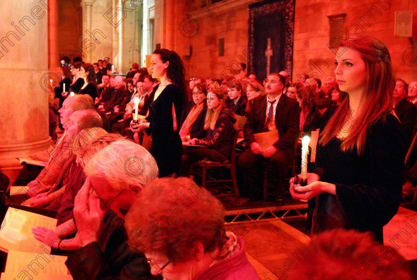 ULSTER Titanic Requiem 0816 
 A Requiem service is held at St Anne's Church of Ireland Cathedral in Belfast, on the anniversary of the sinking of the Titanic 100 years ago this weekend. PRESS ASSOCIATION Photo. Picture date: Saturday April 14, 2012. See PA story ULSTER Titanic Requiem. Photo credit should read: Paul Faith/PA Wire