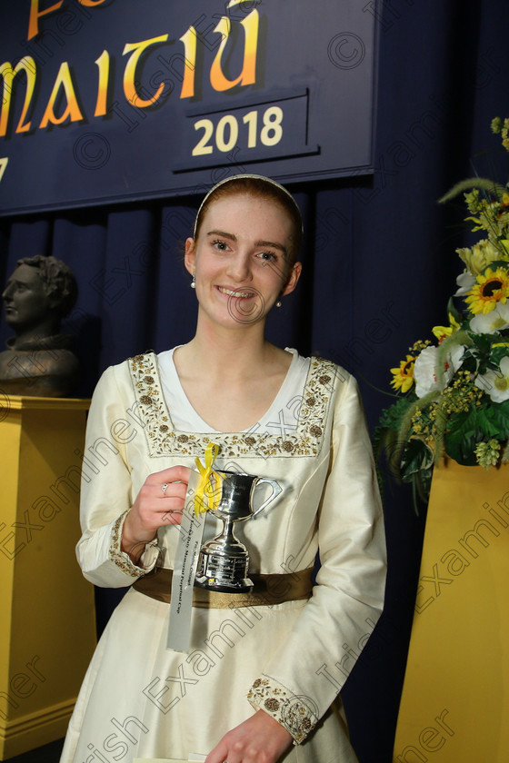 Feis16032018Fri60 
 60
Isobel Carey from Ballinlough winner of the in “The Lorna Daly Memorial Perpetual Cup” Dramatic Solo 18 Years and Over for her performance of “Anne of The One Thousand Feis Maitiú 92nd Festival held in Fr. Mathew Hall. EEjob 16/03/2018 Picture: Gerard Bonus.