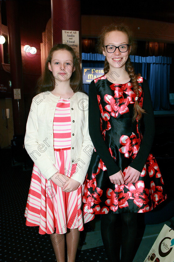 Feis31012018Wed06 
 6
Performers; Ellen O’Connell and Eva Crowley from Glanmire and Riverstick.
 Class: 164: Piano Solo 14 years and under. Feis Maitiú 92nd Festival held in Fr. Matthew Hall. EEjob 31/01/2018 Picture: Gerard Bonus