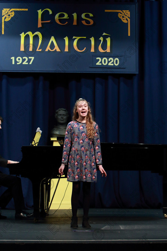 Feis07022020Fri27 
 27
Isabelle Barrett from Midleton performing.

Class:54: Vocal Girls Solo Singing 11 Years and Under

Feis20: Feis Maitiú festival held in Father Mathew Hall: EEjob: 07/02/2020: Picture: Ger Bonus.