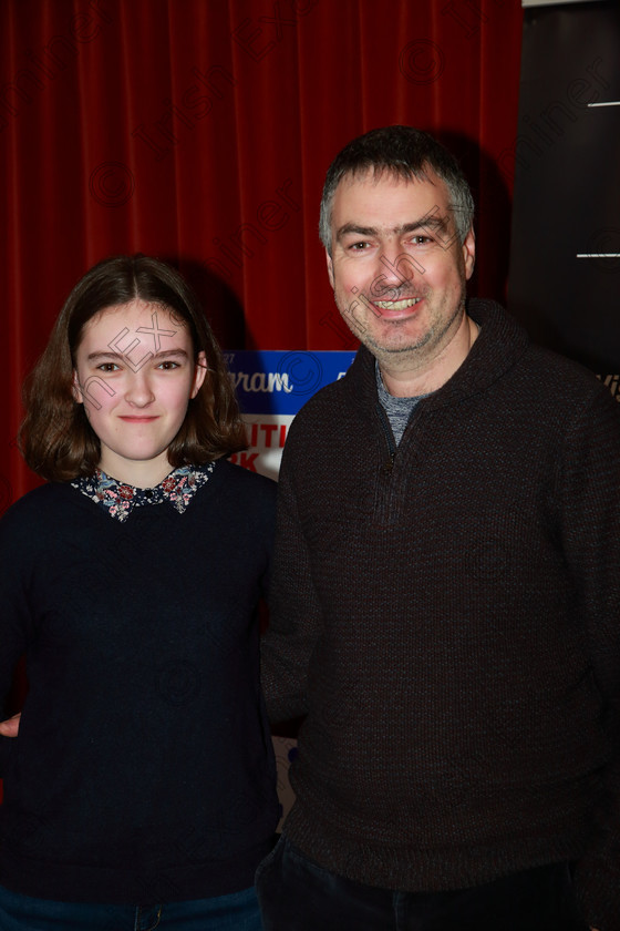 Feis01022020Sat13 
 13
Performer, Aoife Kiely with her dad, Tom from Bartlemey

Feis20: Feis Maitiú festival held in Fr. Mathew Hall: EEjob: 01/02/2020: Picture: Ger Bonus.