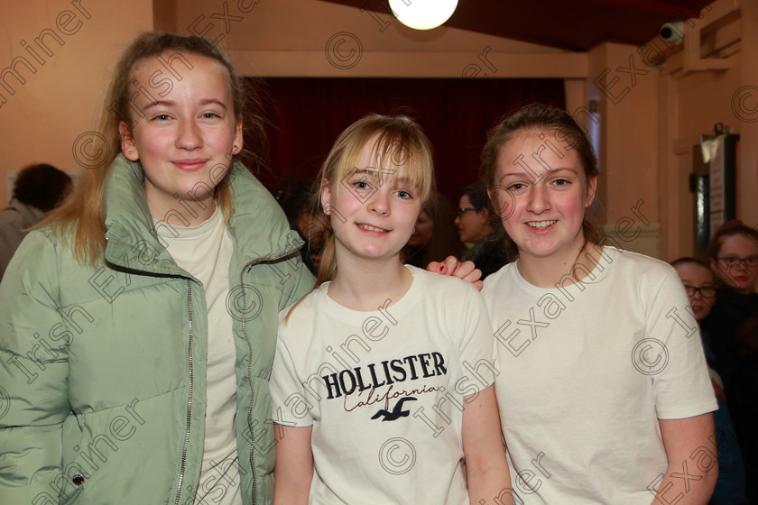 Feis01032020Sun38 
 38
Monica Craig, Emily Perrott and Cara McCarthy from Pam Golden Drama.

Class:102: “The Juvenile Perpetual Cup” Group Action Songs 13 Years and Under

Feis20: Feis Maitiú festival held in Father Mathew Hall: EEjob: 01/03/2020: Picture: Ger Bonus